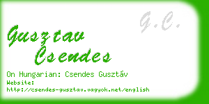 gusztav csendes business card